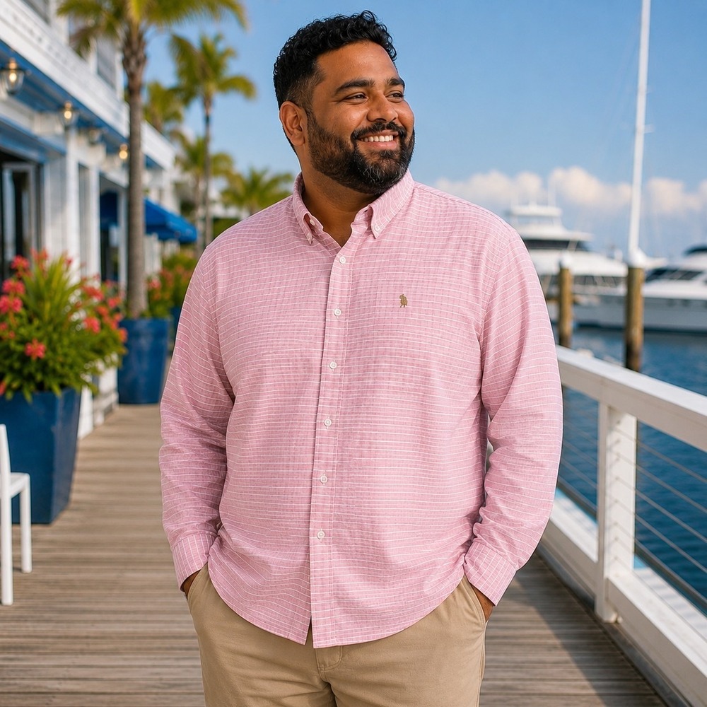 Southern Casanova Men's XL Tattersall Check Shirt Coastal Preppy Dadcore Resort